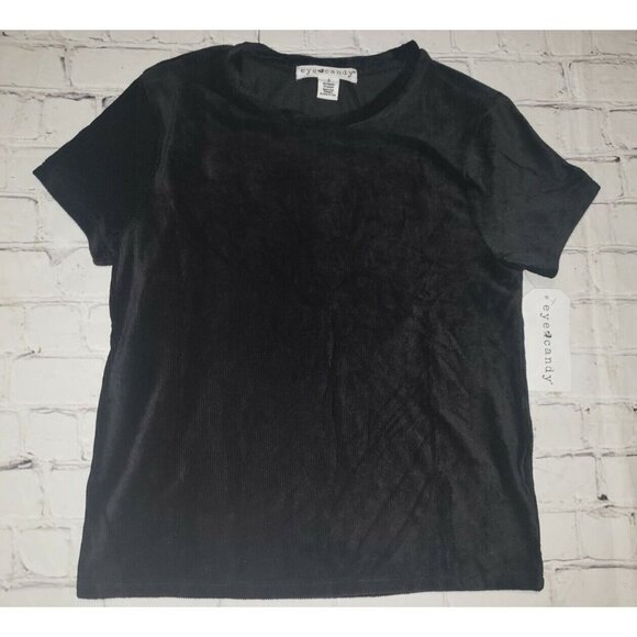 Nwt Eye Candy Black Short-Sleeve T-Shirt Jrs Size Small - Picture 1 of 5